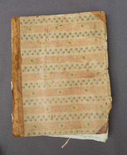 Couverture d'un registre manuscrit ornée...
