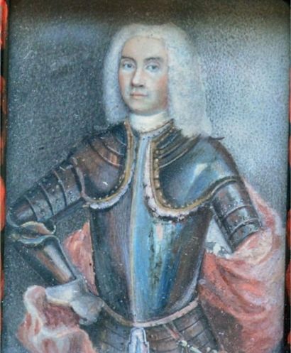 Attribué à Cornelius HOYER (1741-1804) Portrait de Hendrich Schumacher (1735-1765)...
