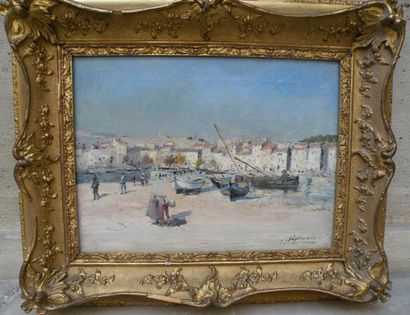 Julien Gustave GAGLIARDINI (1846-1927) 
Port de Cassis
Huile sur toile, signée en...