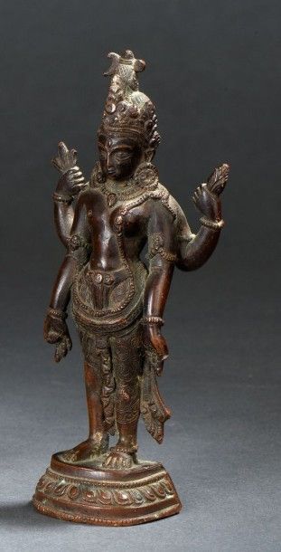 Statuette de Harihara en cuivre patiné
Népal
Représenté...