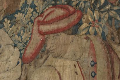 Pays-Bas méridionaux, vers 1460-1470 
L'Abbatage dans les bois
Tapisserie en laine...