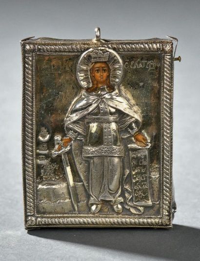 null Sainte Catherine
Peint sur bois, argent doré, Russie 1827, Moscou. (icône plus...