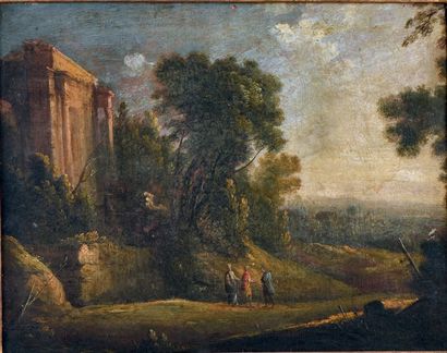 Attribué à Pierre-Antoine PATEL le jeune (1648-1707) Paysages
Paire de toiles.
30...