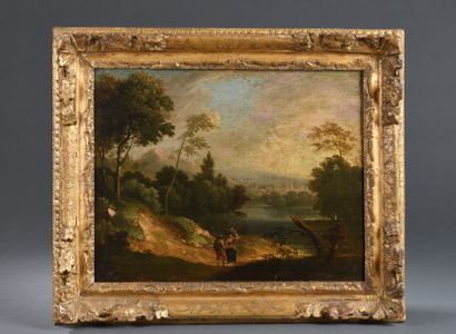 Attribué à Pierre-Antoine PATEL le jeune 

(1648-1707)

Paysages

Paire de toiles.

30...