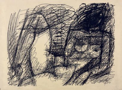 Marcel GROMAIRE (1892-1971) Nu allongé, 1950 Lithographie signée en bas à droite...