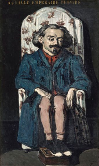 Achille EMPERAIRE (1829-1898), ami de Cézanne 
Autoportrait à la palette
Dessin au...