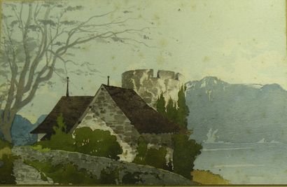 Augustin REY (1864-?) 

Chateau au bord d'un...