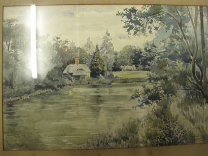 null Maison devant étang; aquarelle, 1927

17,5 x 25 cm.