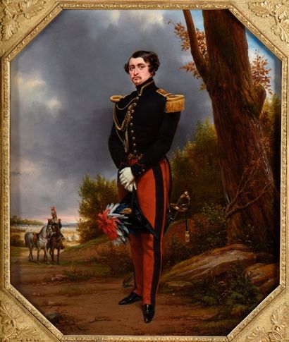 Louis Ricquier (1792-1884, Belgique) Portrait...