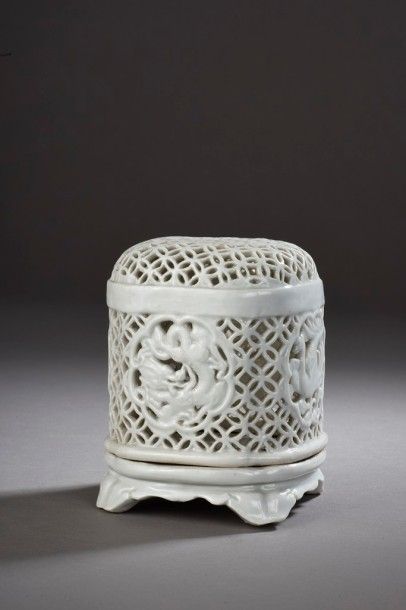 Cage à grillons en porcelaine Blanc de Chine...