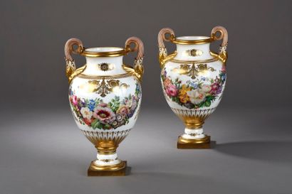 Sèvres - Paire de vases nommés vases Percier,...