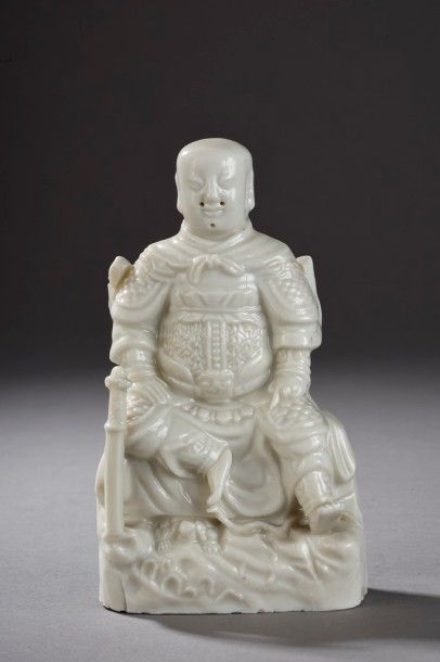 null Statuette de Guandi en porcelaine Blanc de Chine

Chine, XVIIIe siècle

Assis...