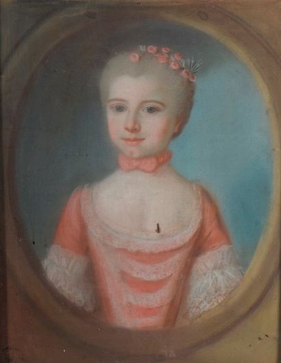 null Ecole française, milieu du XVIIIe siècle 

Portrait de Marie-Claude de Thiard,...