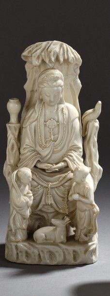 null Statuette de Guanyin en porcelaine Blanc de Chine

Chine, XVIIe-XVIIIe siècle

Assise...