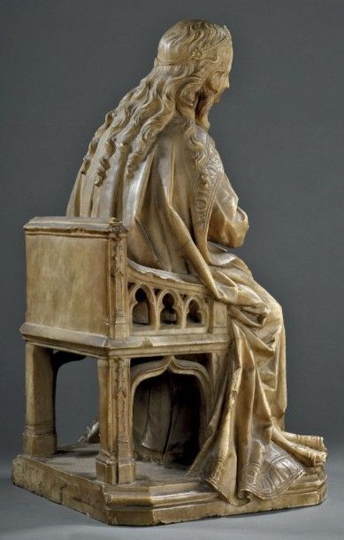 null Sainte Cécile en albâtre sculpté en ronde-bosse
Castille, attribuée à Gil de...