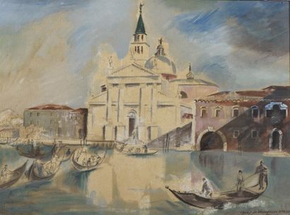 null Henry de WAROQUIER (1881-1970)
San Giorgio, la Giudecca
Aquarelle.
Signée en...