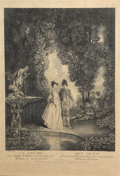 null D'après Watteau, XVIIIe siècle
La danse paysanne et La cascade
Paire d'épreuves...