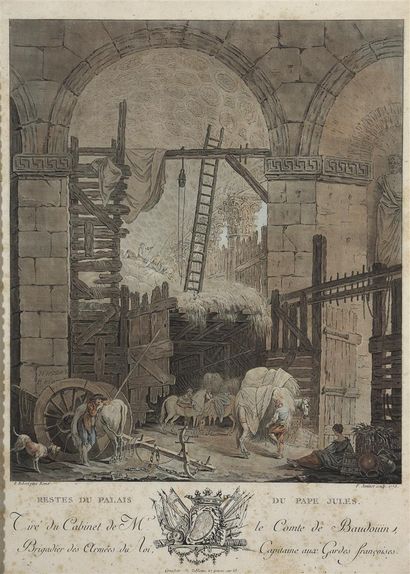 null D'après Hubert Robert, XVIIIe siècle
Restes du palais du pape Jules
Épreuve...