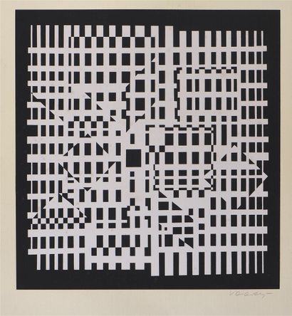 null Victor VASARELY (1908-1997)
« Caracas », 1956
Sérigraphie signée en bas à droite.
37...