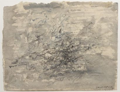 null ZAO WOU KI (1921-2013)
Composition abstraite
Aquarelle sur papier japon signée...