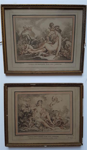 null DEMARTEAU, Gilles (1722-1776)
Vénus désarmée par les amours + Vénus couronnée...