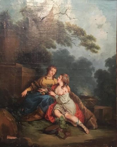 null Dans le goût de Le Prince (1734 - 1781)
Femmes dans un parc
Huile sur toile
Accidents
102...