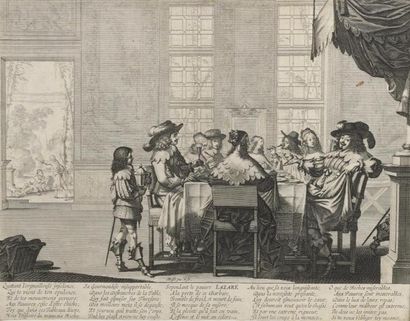 null Abraham Bosse (1604-1676)
Parabole du mauvais riche et de Lazare
Gravure en...