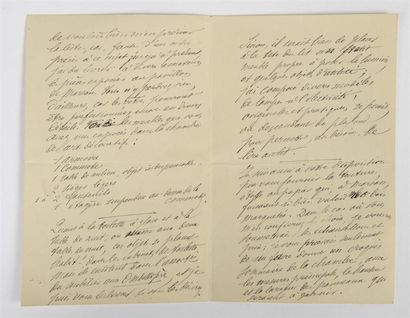 null Émile Gallé (1846-1904)
Deux lettres autographes
Signées datées du 29 juillet...