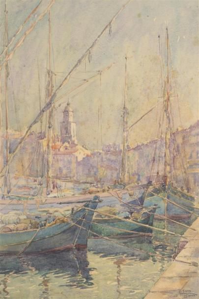 null Émile GUDIN (1874-1957)
Port de Saint-Tropez, 1924
Aquarelle signée en bas à...