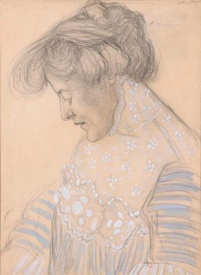 null Edgard MAXENCE (Nantes 1871 - La Bernerie en Retz 1954)
Portrait de femme de...