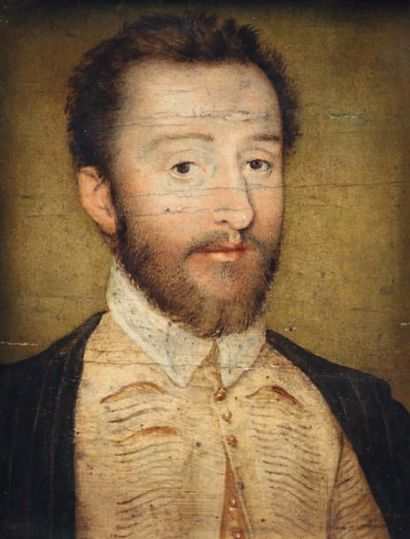 Attribué à CORNEILLE de LYON (1500/1510-1575) Portrait de Charles de La Rochefoucauld,...