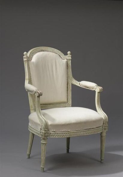 null Large fauteuil, estampillé H Jacob, d'époque Louis XVI
En bois mouluré, sculpté...