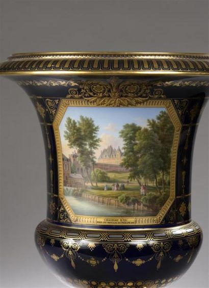 null Sèvres
Paire de vases Médicis de la troisième grandeur, époque Louis Philippe,...