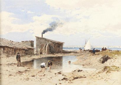 Eugène Ciceri (1813-1890)
Bord de mer
Aquarelle...