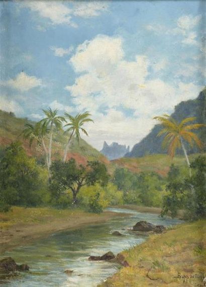 BOPP-DUPONT (XXe siècle)
Vue de Tahiti
Huile...