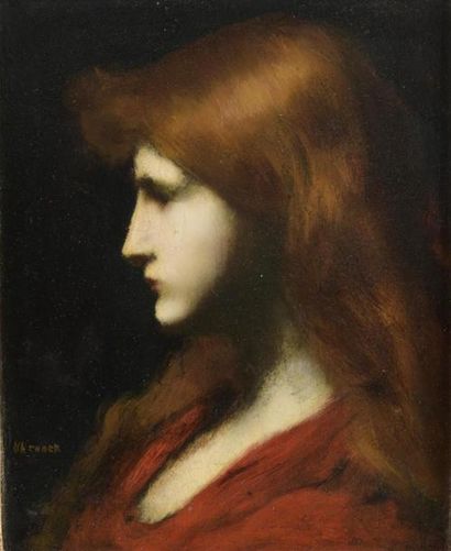 null Jean Jacques HENNER (1829-1905)
Porrait de femme rousse
Huile sur panneau parqueté...