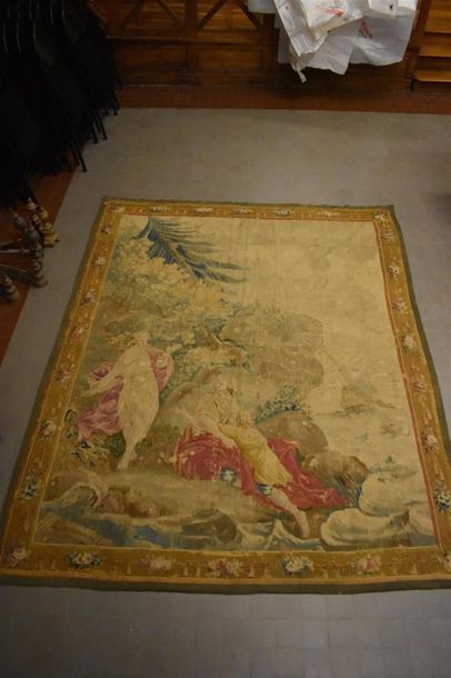 null Probablement Beauvais, XVIIIe siècle, Scène antique avec un naufrage, tapisserie...