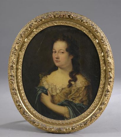 null Ecole francaise vers 1690, suiveur de Pierre Mignard
Portrait de femme à la...
