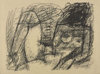 Marcel GROMAIRE (1892-1971)
Nu allongé, 1950
Lithographie...