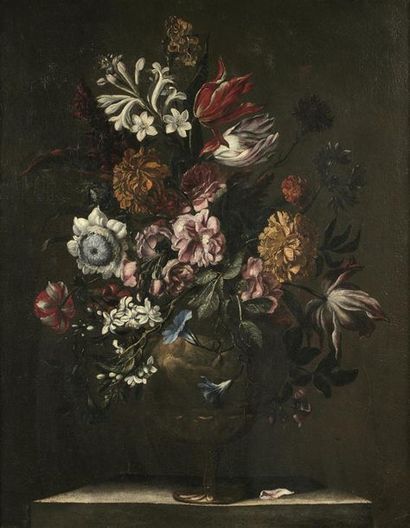 null Attribué à Bartolomé PEREZ (Madrid vers1634-1698)
Natures mortes aux bouquets...