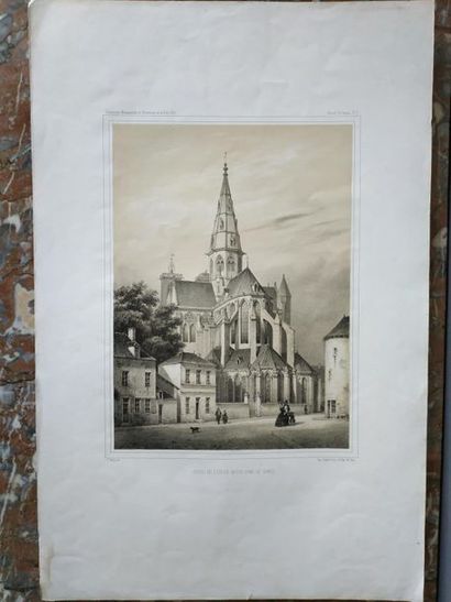 null Eugène NESLE (1822 - 1871)
Abside de l'église Notre Dame de Semur
Lithogrqphie
Issue...