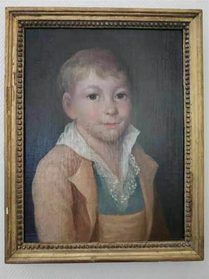 null Ecole francaise de la fin du XVIIIe siècle
Portrait de trois quart d'un garcon
Huile...