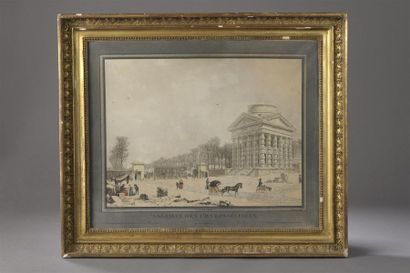 null D'après Deb ucourt , vers 1800
Vue des barrières de Paris
Suite de quatre gravures...