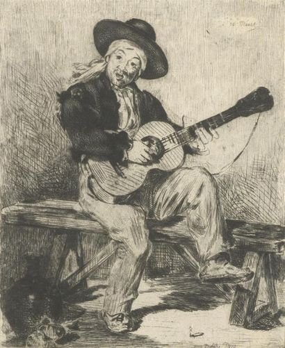 null Edouard Manet (1832-1883)
Le guitariste ou chanteur espagnol, 1861 
Eau-forte...