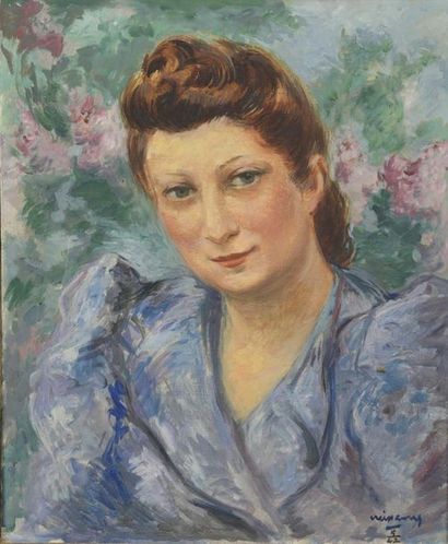 null Reny (XXe siècle)
Portrait de Madame Salles
huile sur toile signé et daté 5/42...