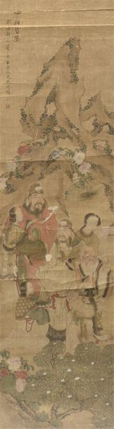 null Deux peintures à l'encre et couleur sur
soie
Chine, XIXe siècle
L'une représentant...