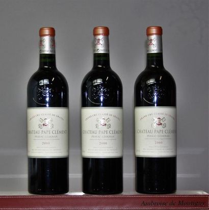 null 3 bouteilles 
CHÂTEAU PAPE CLÉMENT - Grand cru Pessac Léognan 
2000