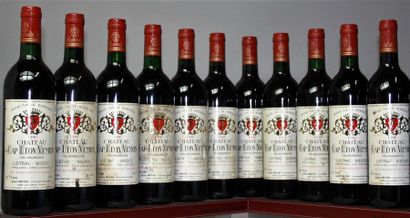 null 11 bouteilles 
CHÂTEAU CAP LÉON VEYRIN - Listrac Médoc 
1990 
Etiquettes ta...