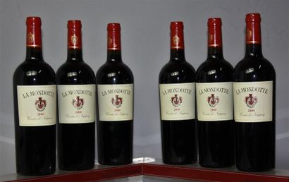 null 6 bouteilles 
CHATEAU LA MONDOTTE - St. Emilion 1er GCC (B) 
2000