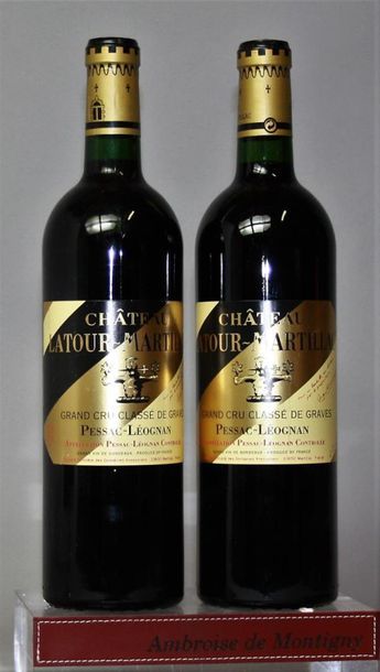 null 2 bouteilles 
CHÂTEAU LATOUR MARTILLAC - Grand cru Pessac Léognan 
2000